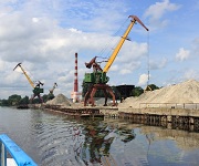 Водные поставки щебня в 2018 году	